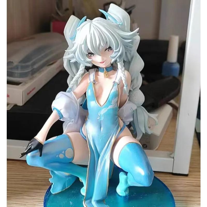 Anime Girls Frontline Cuique Mei Figur - Hockende Haltung Doppelte Zöpfe Schönes Modell Fahrgestell Ornament Sammlerstück Geschenk