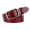 Twolayer Cowhide Womens Casual Belt With Square Buckle For Daily Fashion And Jeans