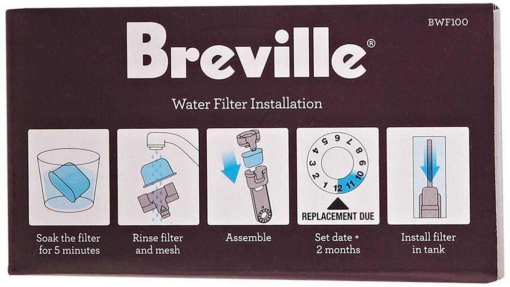 Breville BWF100 Single Cup Brewer Replacement Charcoal Filter (White)