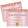 Certificate of Completion, Glitter Pink Training Certificate, Award Certificates for Graduation Diploma, Golden Certificate of Achievement Awards,