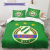 SK Rapid Wien Pattern Bedding Quilt Set  Home Decoration  Gift (1 * Duvet Cover + 2 * Pillowcase  Without Core)