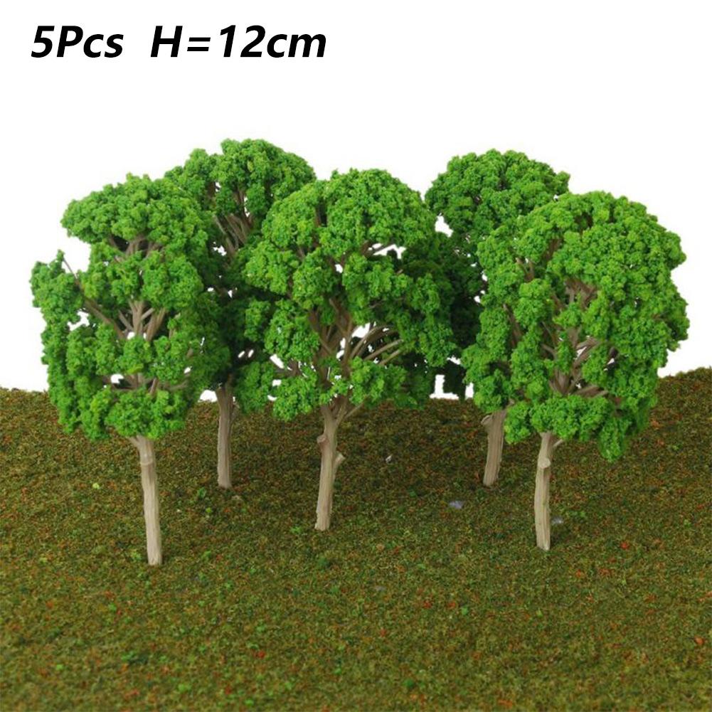 5 Stück 12 cm HO-Maßstab Modellbäume Zug Eisenbahn Mikro-Landschaft Park Szenerie Maßstabsbaum-Layout Diorama Wargame Szenerie Modell