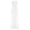 2025 European & American Slim-fit Evening Gown – Light Blue Lace Patchwork Chiffon, Back Zipper, 10 Colors Available