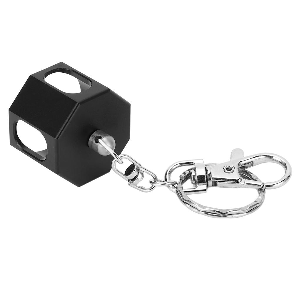 Aluminium Billard Kreidehalter Magnetisch Tragbar Achteckig Pool Queue Kreideetui mit Schlüsselanhänger für