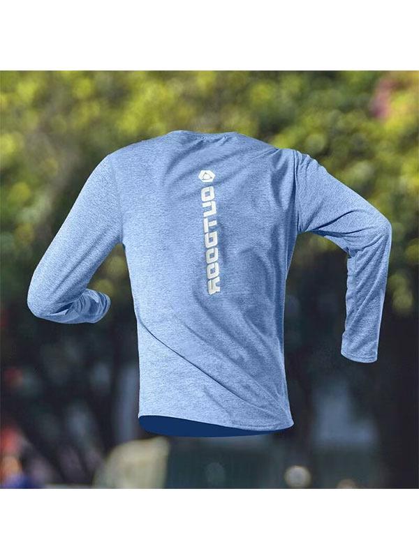 Men's Quick-Dry Long-Sleeve Running T-Shirt - Round Neck, Autumn Fitness & Cycling Base Layer