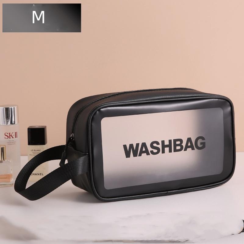 Portable Cosmetic Bag Large Capacity Dust Proof Make Up Storage Handbags PVC Fashion Transparent Travel Bags