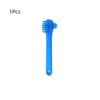 1/5/10 Pcs T-Shape Denture Dedicated Plastic Brush Toothbrush Dual Head False Teeth Brushes Braces Retainer Descaling Brush