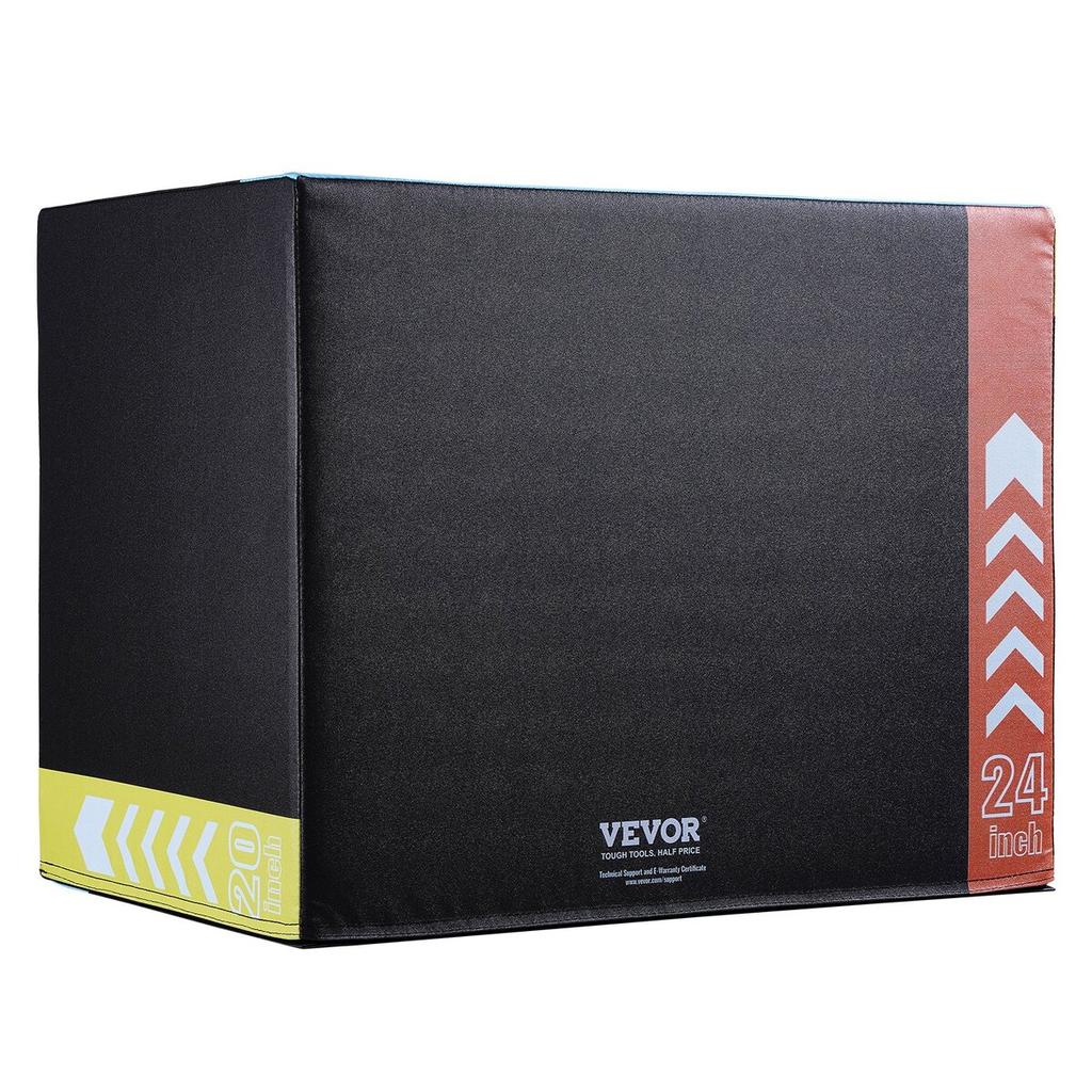 3 in 1 Plyometric Jump Box, 30/24/20 Inch Cotton Plyo Box, Platform & Jumping Agility Box, Anti-Slip Fitness Exercise Step Up Box for Home Gym