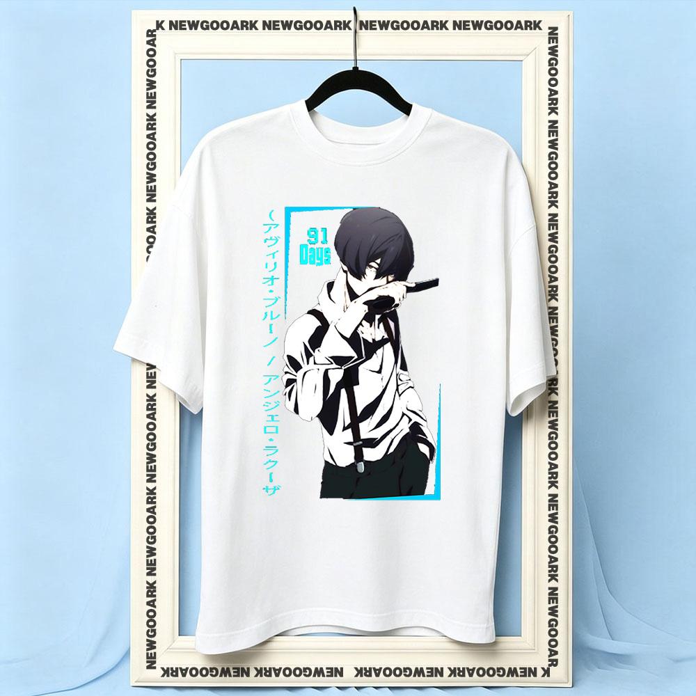 Japanese Unisexga 91 Days Angelo Lagusa Tshirt Women Unisex Casual Cotton Printed T Shirts Adult Oneck Summer Outdoors Tee