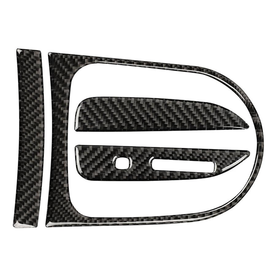 Carbon Fiber Style Interior Gear Shift Decor Panel Trim Fit For Ford Mustang 2015-2019