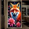 Fox Flower Large Size Diamond Painting New Collection Animals Diy Full Drill Rhinestone Embroidery Mosaic Cross Stitch Kits