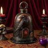Cemetery Crow Bell Blood Moon Tombstone Crow Bell Gothic Decorative Bell for Halloween Autumn Indoor Outdoor Decor Haunted House Prop