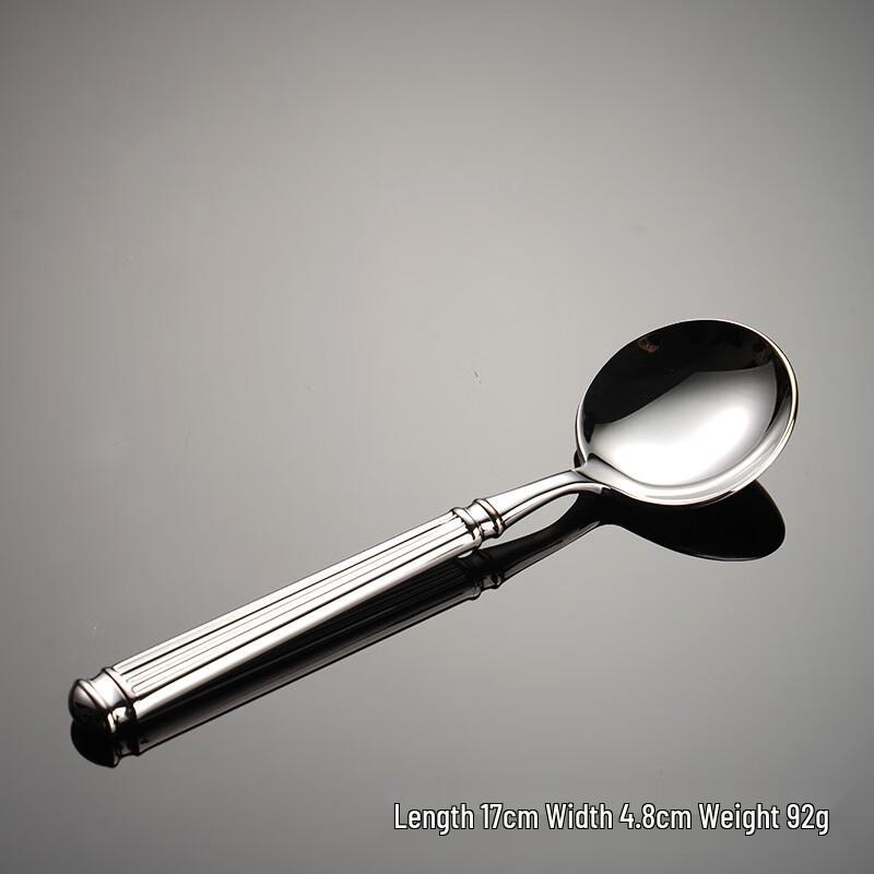 

Qianxing 304 Stainless Steel Roman Pillar Series Round Soup Spoons