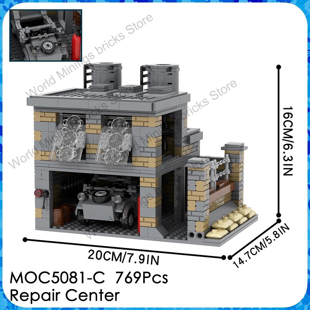 MOOXI MOC WW2 Military Battlefield Bases Bricks War Artillery Compatible Figures Building Blocks Set Toys For Children Adults 3D