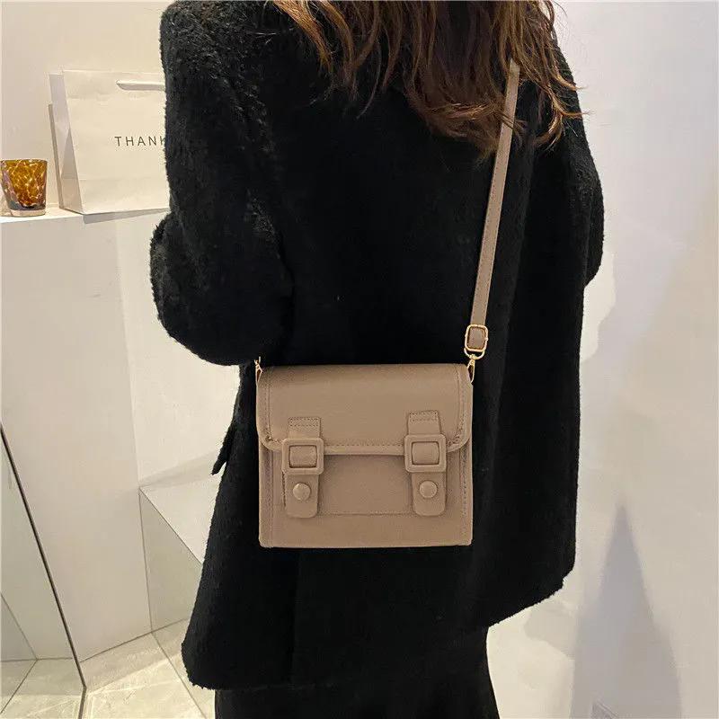 WTEMPO Casual Solid Color High Grade Retro Single Shoulder Bags Women Autumn Winter Versatile Elegant Crossbody Bags