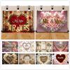 Painel de Casamento Romântico "Sr. e Sra." Coração Floral Banner de Fundo para Estúdio Fotográfico para Aniversário Noivado Chá de Panela Festa Decoração de Parede Adereços