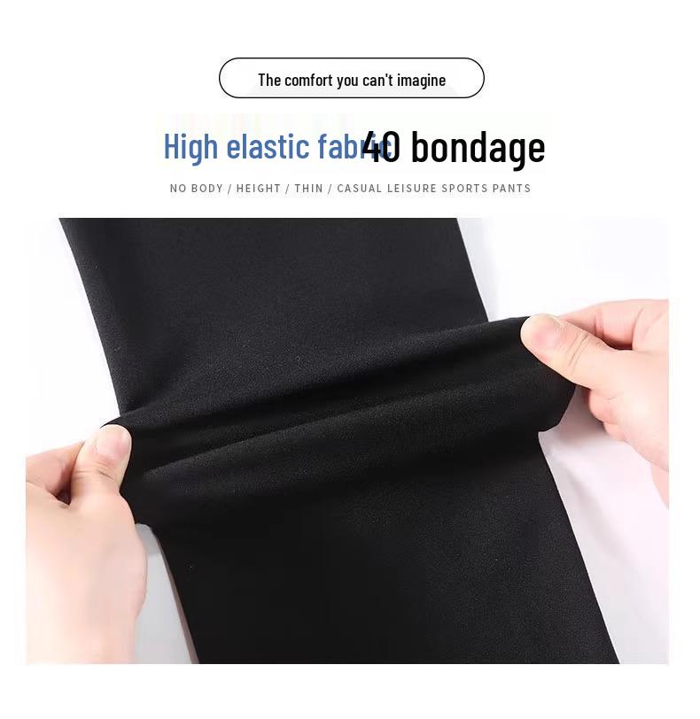 Women's Black Petite High-Waisted Flared Pants - Slimming, Elastic, Floor-Length for Spring, Summer, Autumn