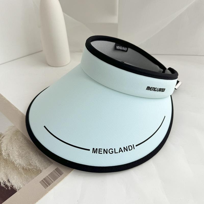 New empty top sunscreen cap UV protection summer ice silk vinyl sun hat cycling big brim sun hat