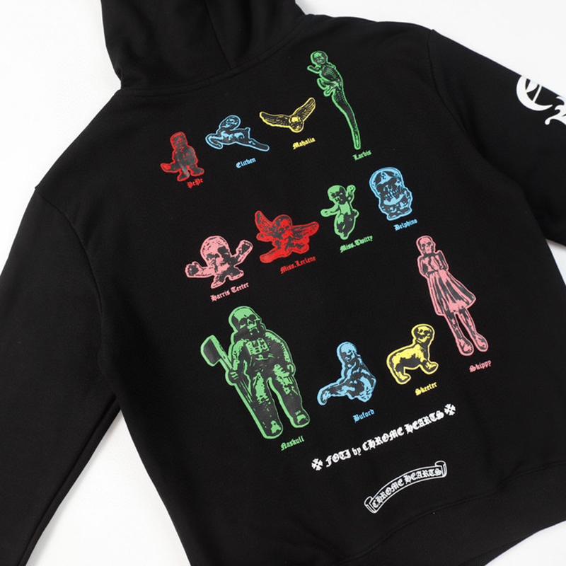 844 CHROME HEARTS 2026 Autumn and Winter New Plus Size Classic Style Logo Zipper Hooded Sweatshirt, Suitable for Couples to Wear