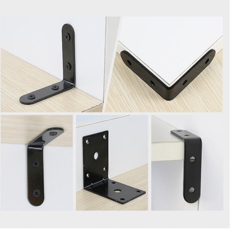 10/20Pcs Angle Bracket Stainless Steel Right Shelf Support Corner Bracket 90Fahrenheiturniture L/I Shape Bracket