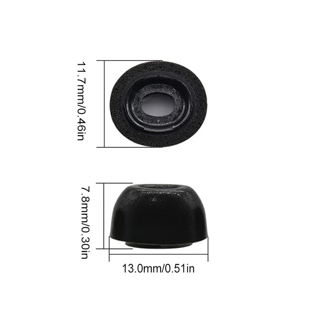 1 Pair Memory Foams Ear Tips Buds Black Gray Sponge Earplugs Pads Earbuds Grip Replacement for Earphone Accessories
