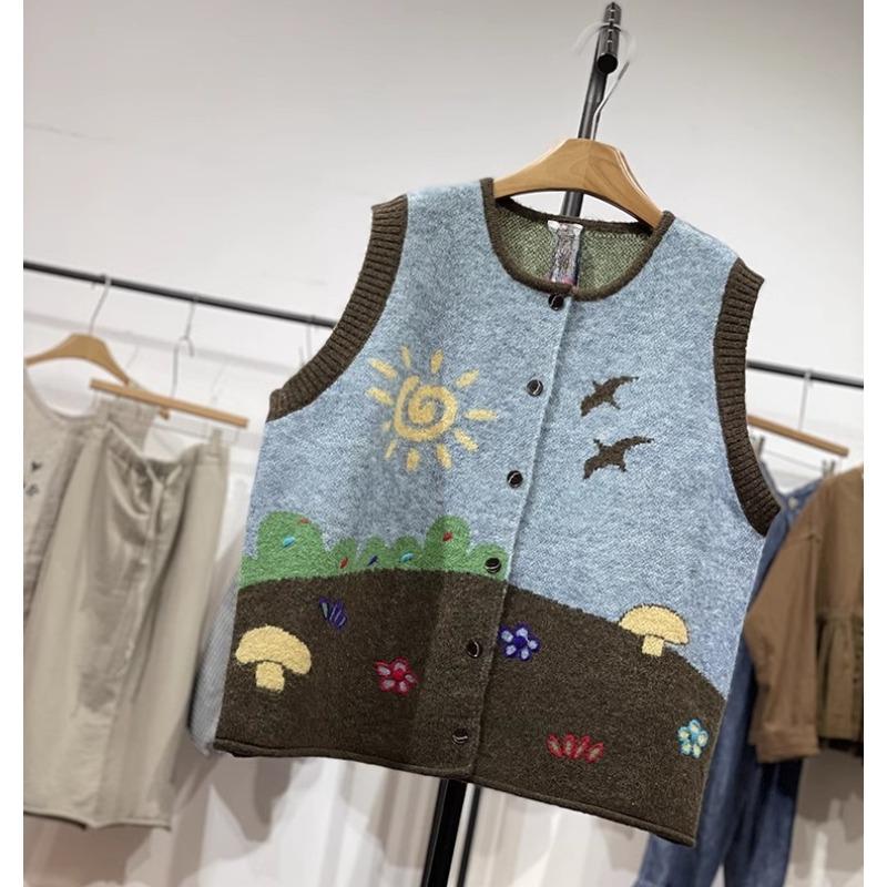 Dimanaf 2025 Jarní dámské svetry bez rukávů, pletené, plus velikosti, ležérní styl, volný svetr