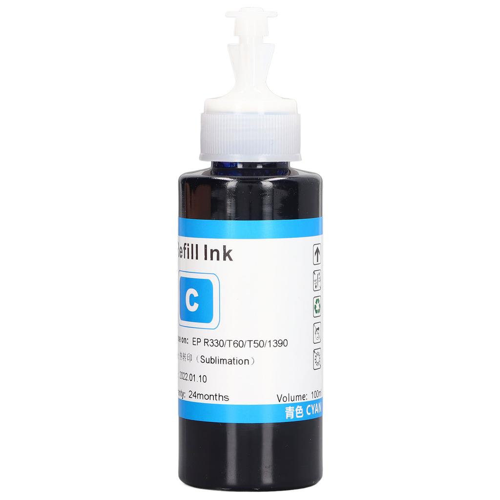 Sublimation Ink Refill Heat Transfer 100ML Digital Printing Accessory for R330 230 T60 T50 BK
