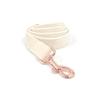 Mihaha Verstellbares Cremefarbenes Samt-Haustierhalsband und Leine mit Gravuroption