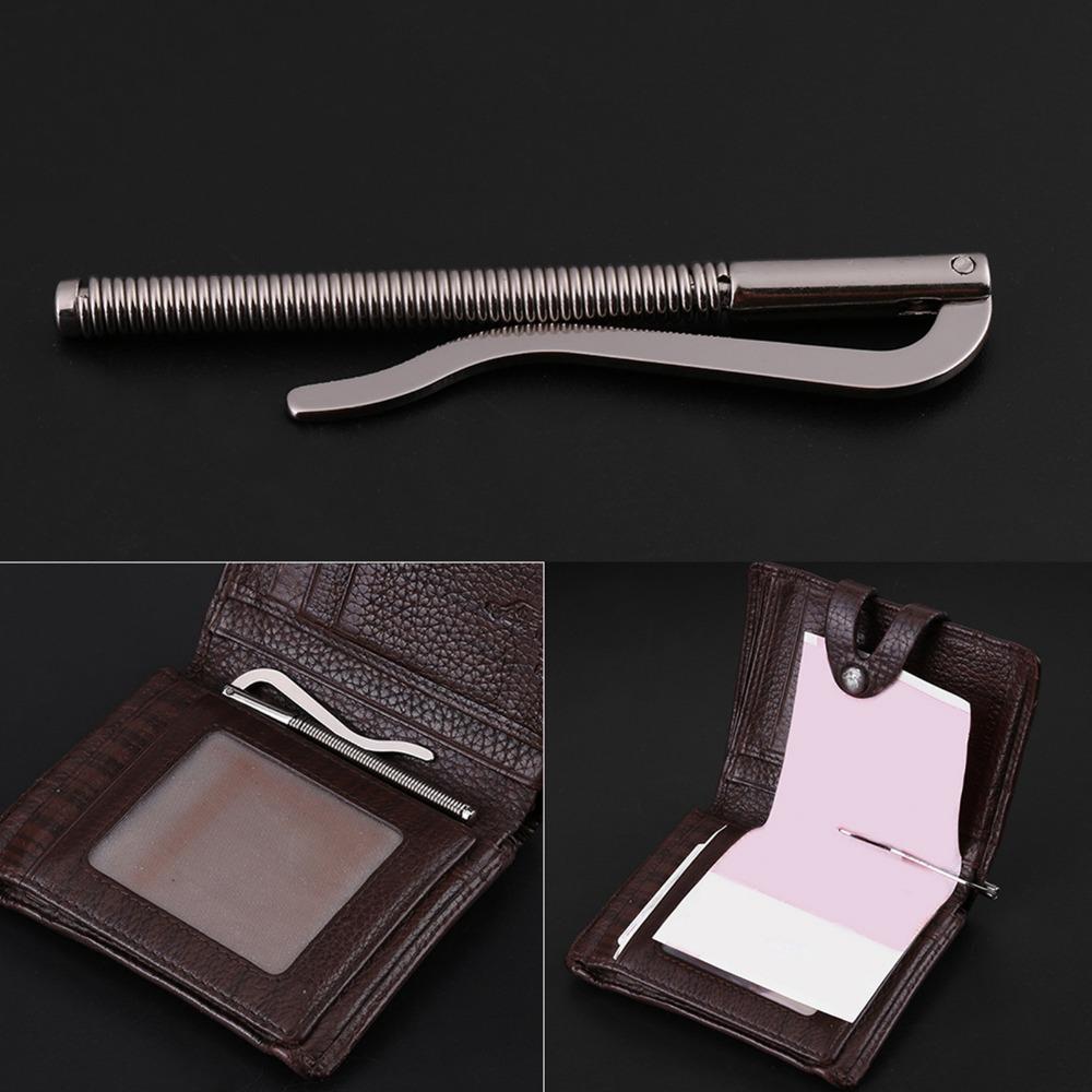 5pcs Silver Tone Money Spring Clip 5 Pcs DIY Wallet Clip Money Clip Wallet For Leather Purse