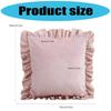 Zartes Beflocktes Rüschen-Kissenbezug Polyester Bettbezug Mit Dekorativer Kante für Schlafzimmer Wohnzimmer Styling