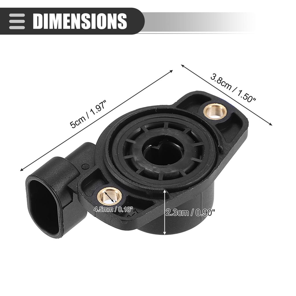 ACROPIX Plastic #91463158/9564463180 Throttle Position Sensor for Volksw Agen, Black