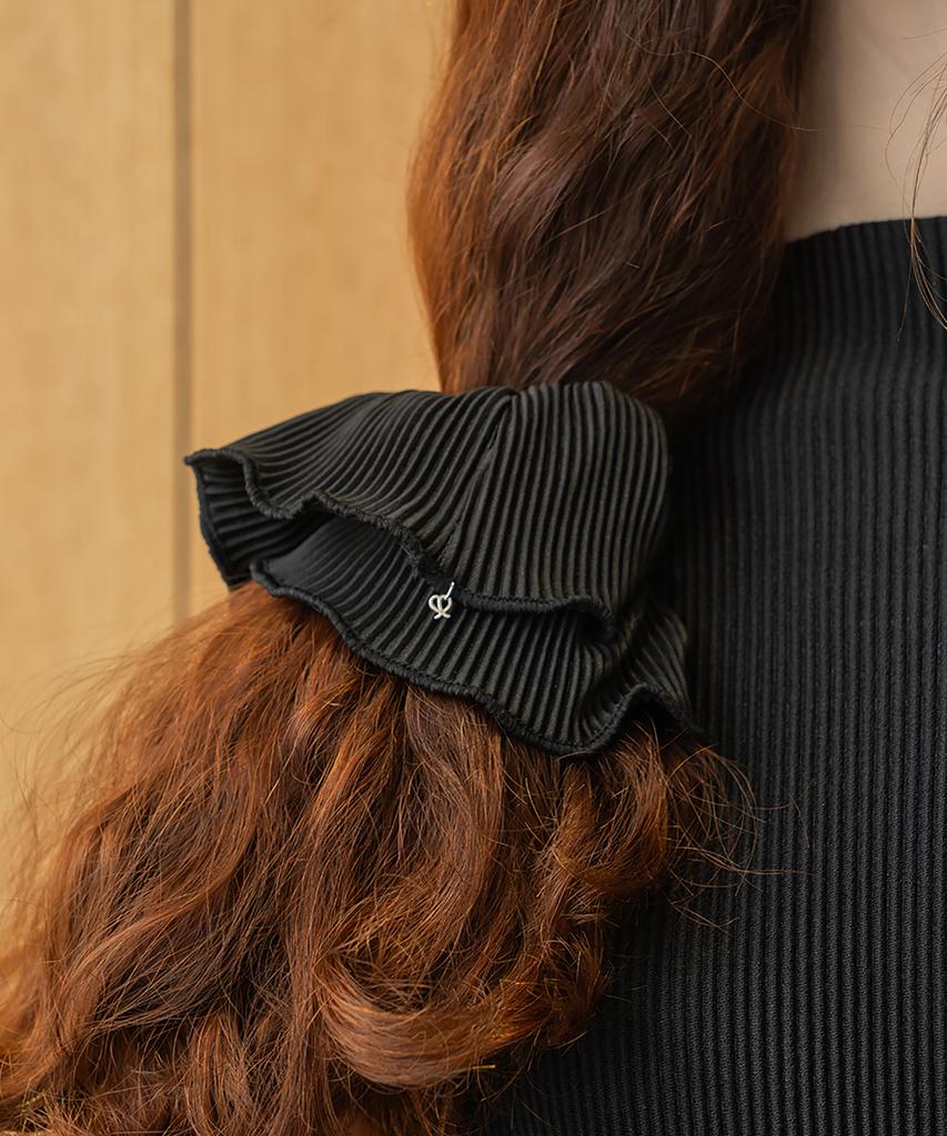S'Secondo Hana Pleated Hair Scrunchie_2 Colors