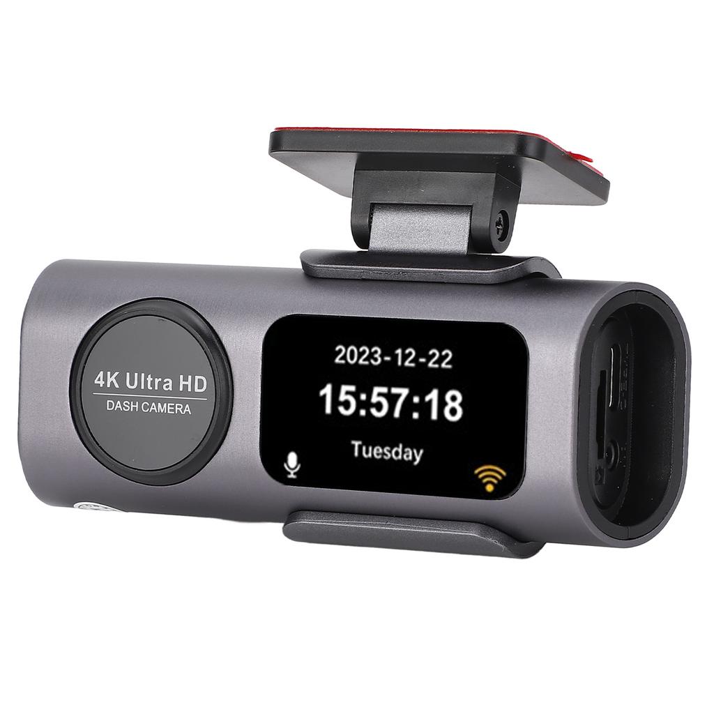 Dash Camera 4K Front 1080P Rear Dual Lens Wide Angle Night Vision Loop Recording Gravity Sensor 24H