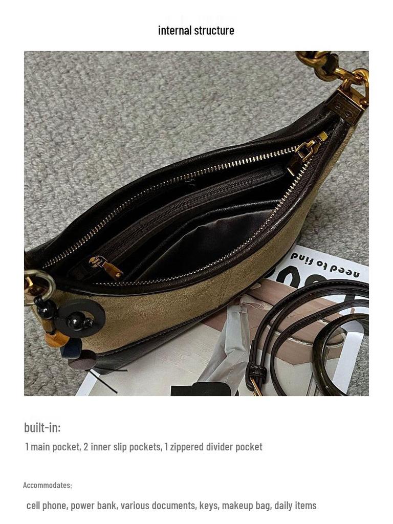 Autumn Luxury Versatile Women's Suede Chain Crossbody Handbag