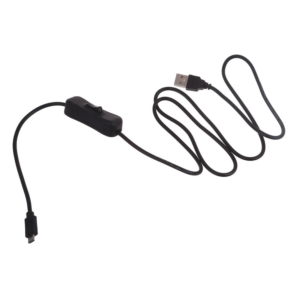 USB To Micro USB Charging Cord with Power Button Control On/Off Suitable for Car Recorder Phone Tablet LED Desk Lamp Fan