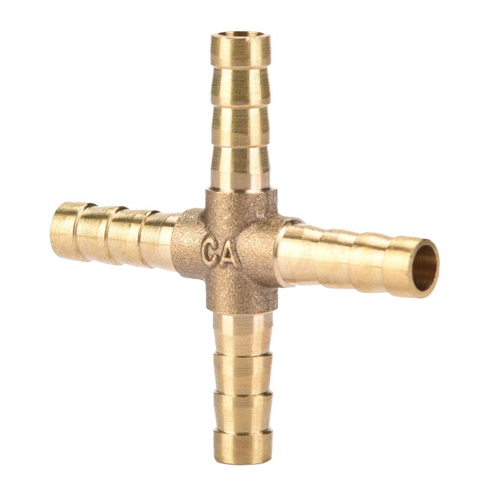 5ks mosazné 4cestné spojky hadic zahnutý konektor voda olej plyn palivo 6Celsia8Celsia10Celsia12mm
