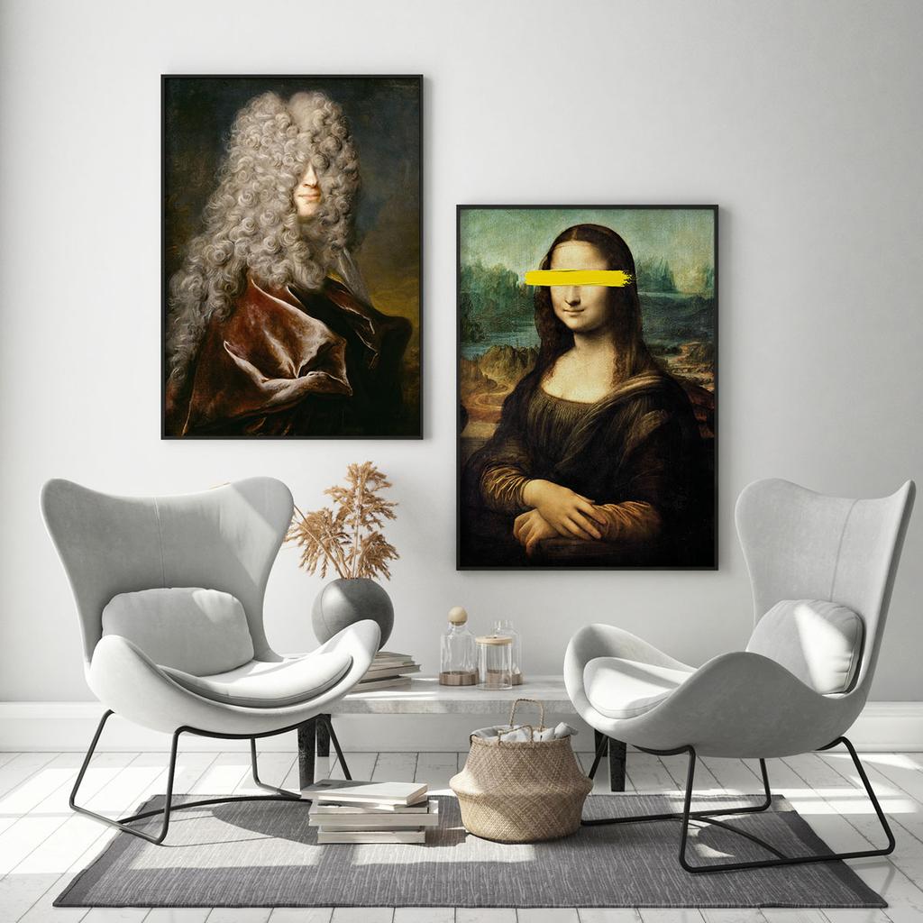 Set of Two Posters Mona Lisa Portrait
