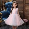 Pink Evening Gown for Girls: 3D Floral Ball Gown