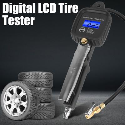 Car Tire Pressure Gauge With Inflator Hose High-precision Monitoring Inflation Gun Car Tire Manometro Digital Inflator Gauge