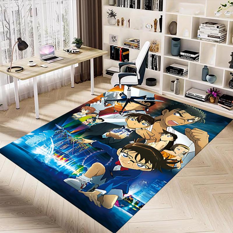 1pc Detective Conan Mystery Carpet for Playroom Bedroom Living Room Sofa Home Decor,kids Game Area Rug Non-slip Floor Mat Y72315