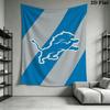 Detroit Lions Wall Tapestry Aesthetic Wall Hanging Printed Fabric Blanket Decorative Tapestries for Bedroom Living Room Home Decor