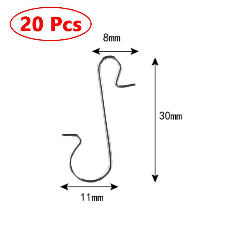 

20 Pcs Christmas Ornament Hook DIY Christmas Tree Ball Hanging Pendant Hook Holder Christmas New Year Decoration Hook Rack Party