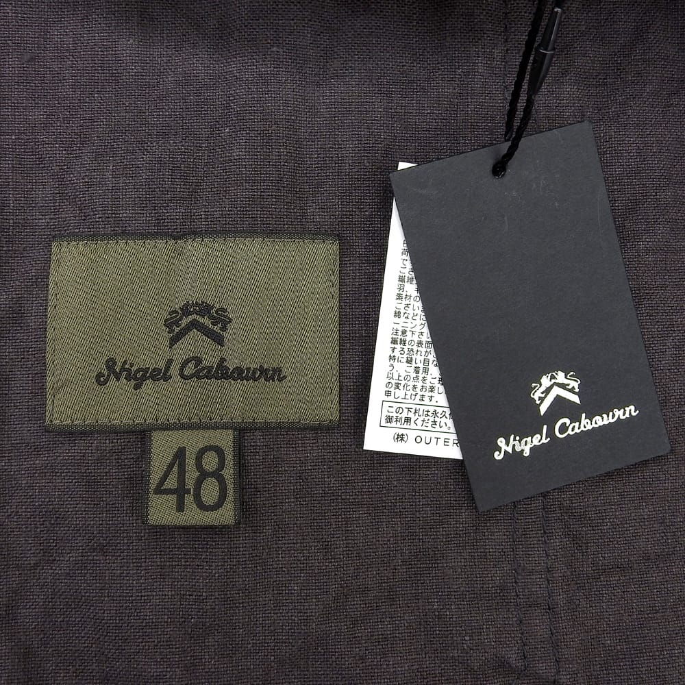 NIGEL CABOURN FRENCH WORK VEST HEMP Men's Charcoal Gray 48 Best 48 Charcoal grayUsed