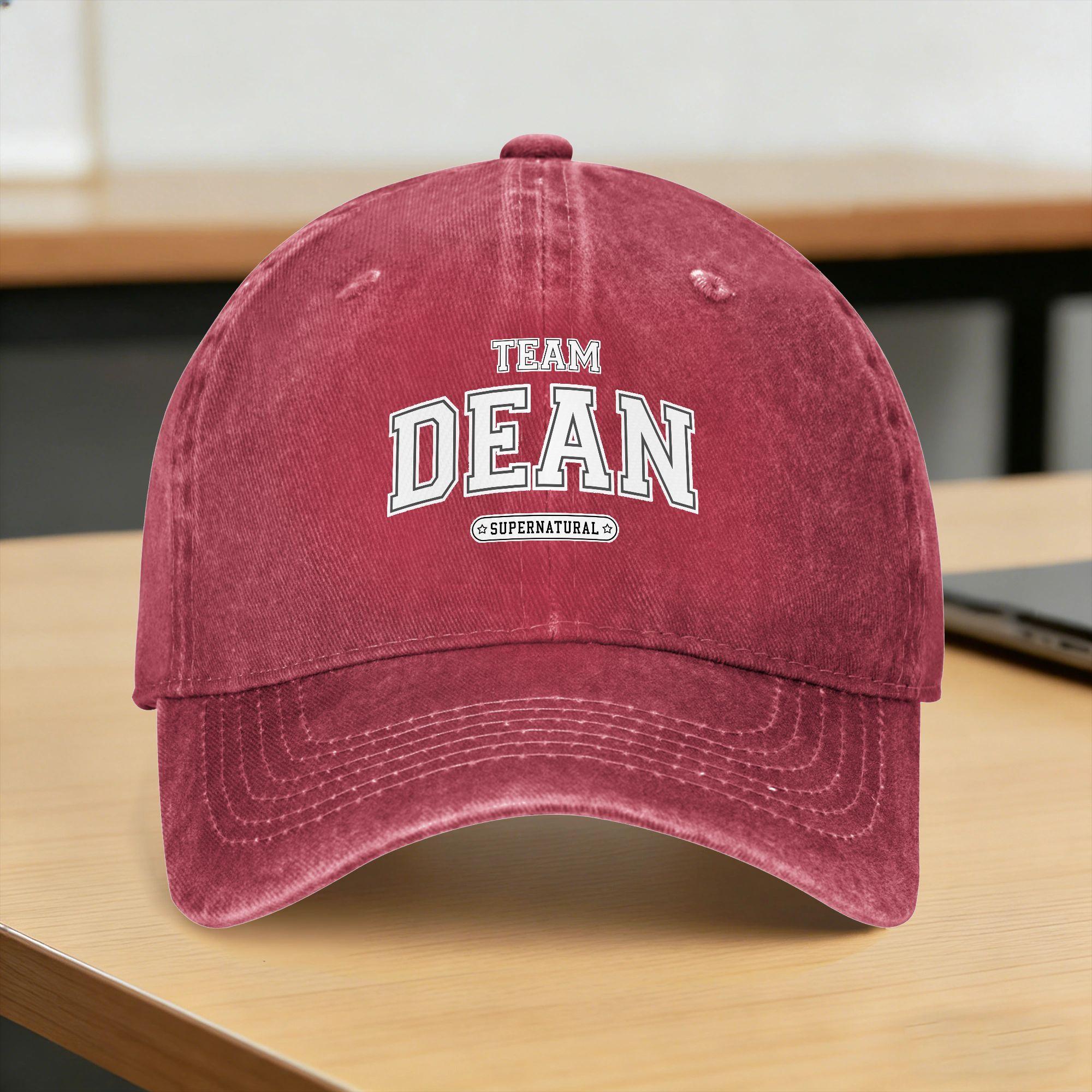 

Baseball Cap Film Team Dean Winchester Summer y2k Cool Hip Hop Hats Couple Women Custom DIY Running Hippie Breathable Caps One Size