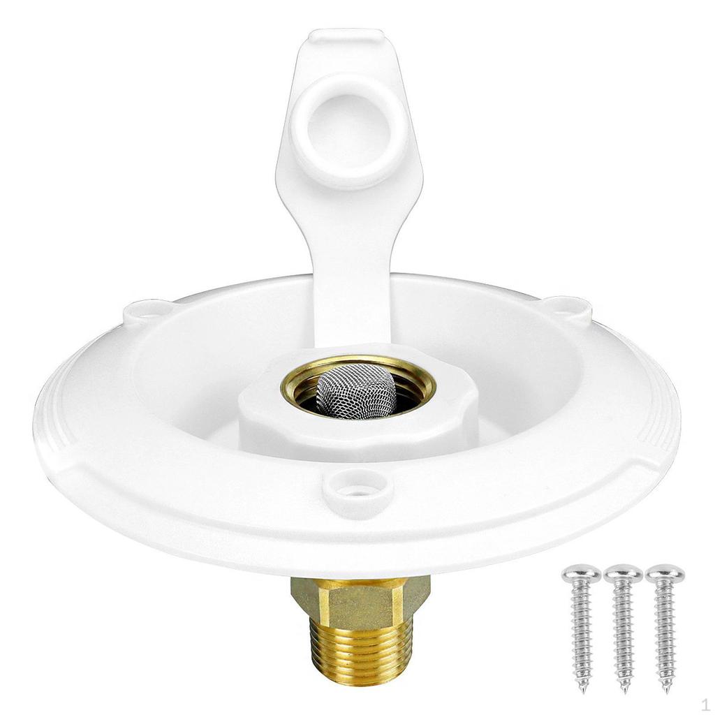 1/2" NPT Hane Stadsvattenfyllningsfläns Mässing RV Färskvatteninlopp för Marin