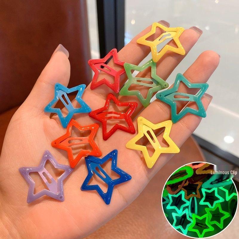 Girls Luminous Star Hair Clip - Bangs & Side Accessory