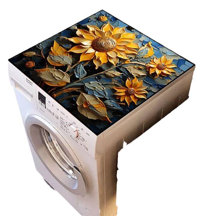 Toz Geçirmez 3D Çiçek Diatom Çamuru Su Geçirmez & Emici Kaymaz Mat Çamaşır Makinesi veya Komodin için