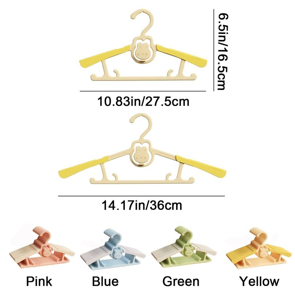 10Pcs Windproof Telescopic Baby Hangers Non-slip Kids Coat Hanger Cute Clothes Organizer  Kids Room