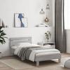 Vidaxl Bed Frame with Headboard, Sonoma Oak Grey, 100X200 Cm