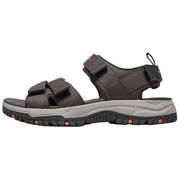 Skechers Luxe Foam Comfortable Soft Non-Slip Beach Sandals Men sandals Gray 205478-CHOC 41